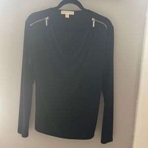 Michael Kors black cowl neck top